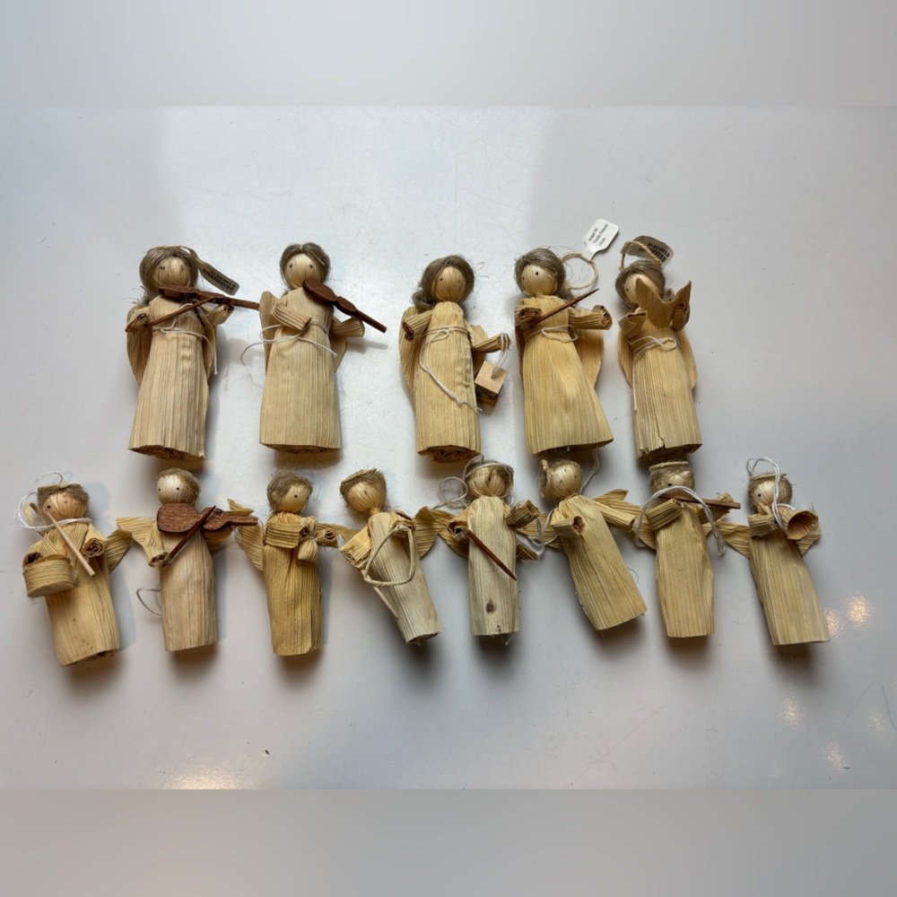 Natural straw 10cm corn husk handmade ornament lot‎